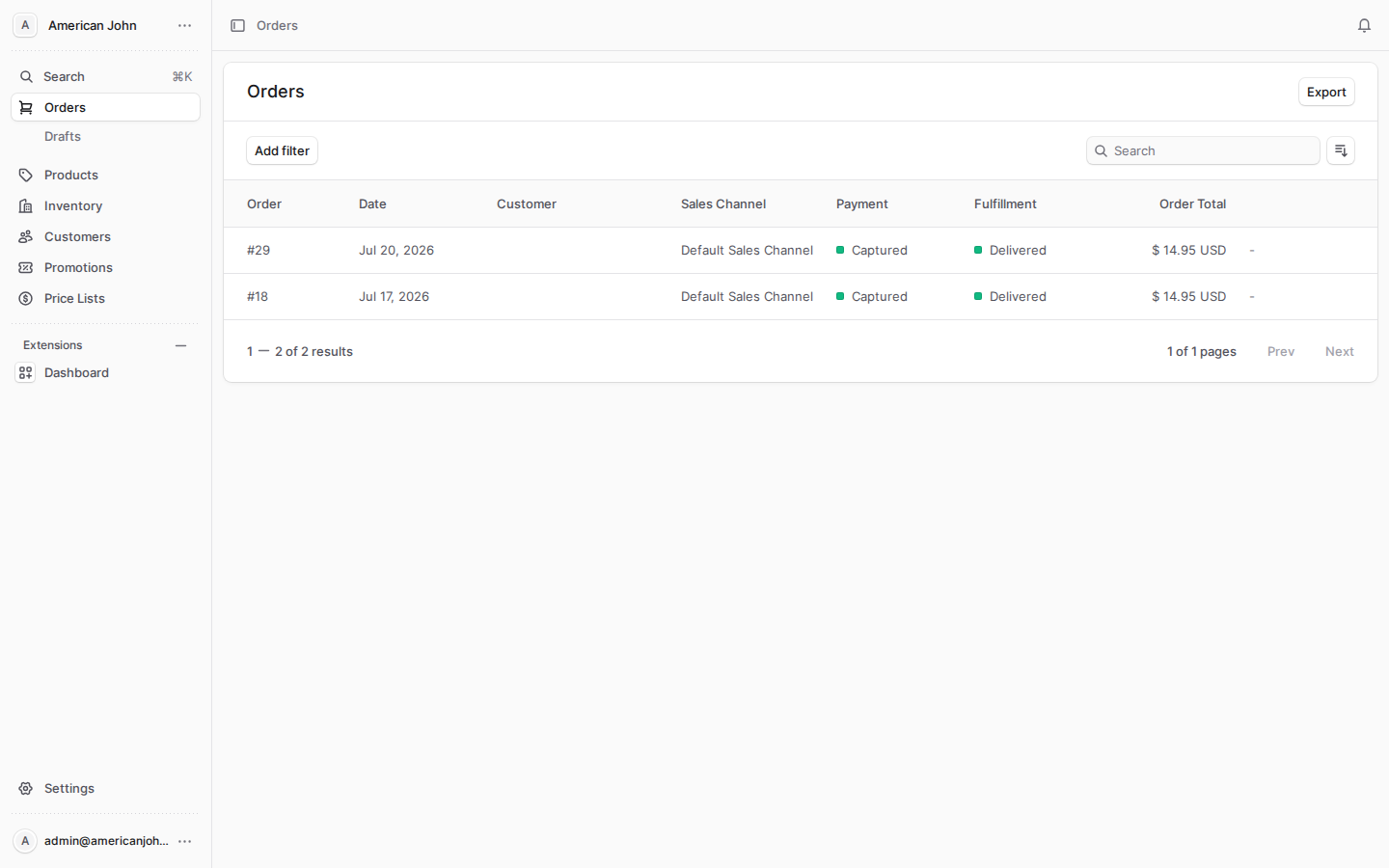 Orders with captured payments and digital fulfillment